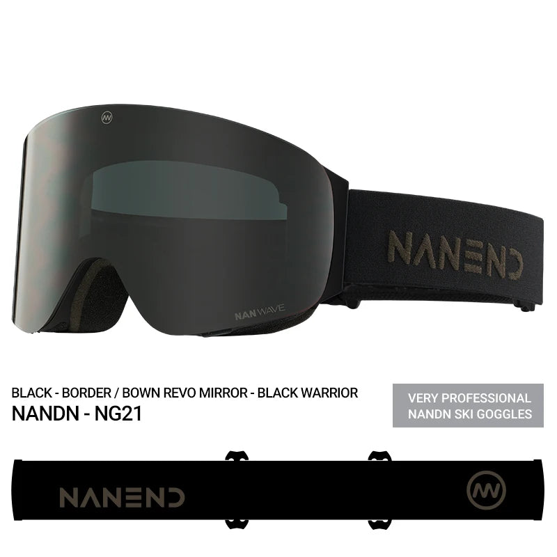 NANEND Ski Glasses, Snowboard Glasses, Anti-fog High Definition Ski Equipment Outdoor Snow Glasses