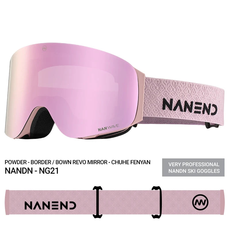 NANEND Ski Glasses, Snowboard Glasses, Anti-fog High Definition Ski Equipment Outdoor Snow Glasses