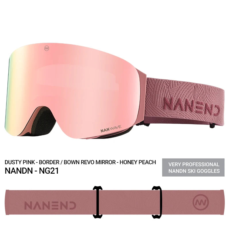 NANEND Ski Glasses, Snowboard Glasses, Anti-fog High Definition Ski Equipment Outdoor Snow Glasses