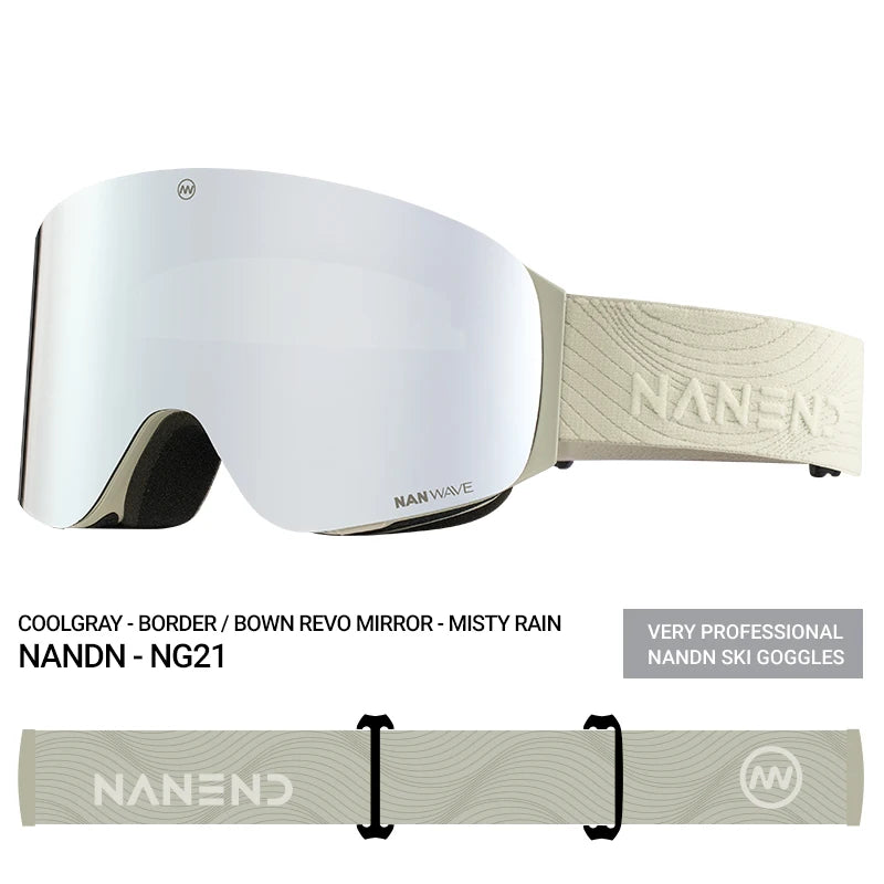 NANEND Ski Glasses, Snowboard Glasses, Anti-fog High Definition Ski Equipment Outdoor Snow Glasses