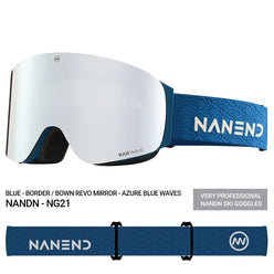NANEND Ski Glasses, Snowboard Glasses, Anti-fog High Definition Ski Equipment Outdoor Snow Glasses