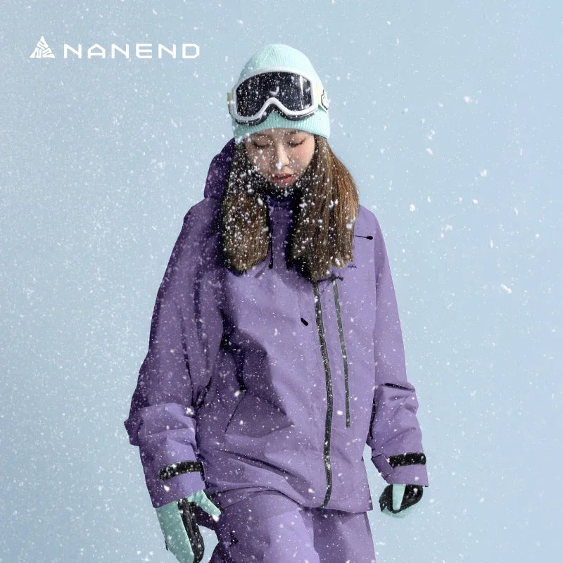 NANEND Arc 3L Ski Suit，Waterproof & Thickened Ski Jacket, Recco Searcher Snowboard Clothing for Men, Women.
