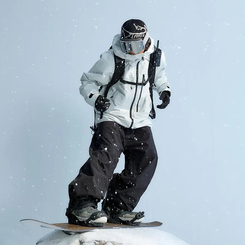 NANEND Arc 3L Ski Suit，Waterproof & Thickened Ski Jacket, Recco Searcher Snowboard Clothing for Men, Women.