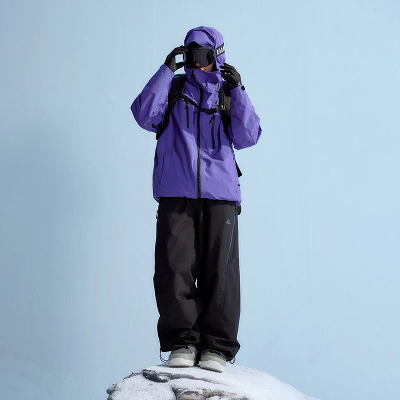 NANEND Snowboard Jacket 3L full-pressure rubber ski suit women's 2024 new coat top ski suit waterproof and warm men's snow suit
