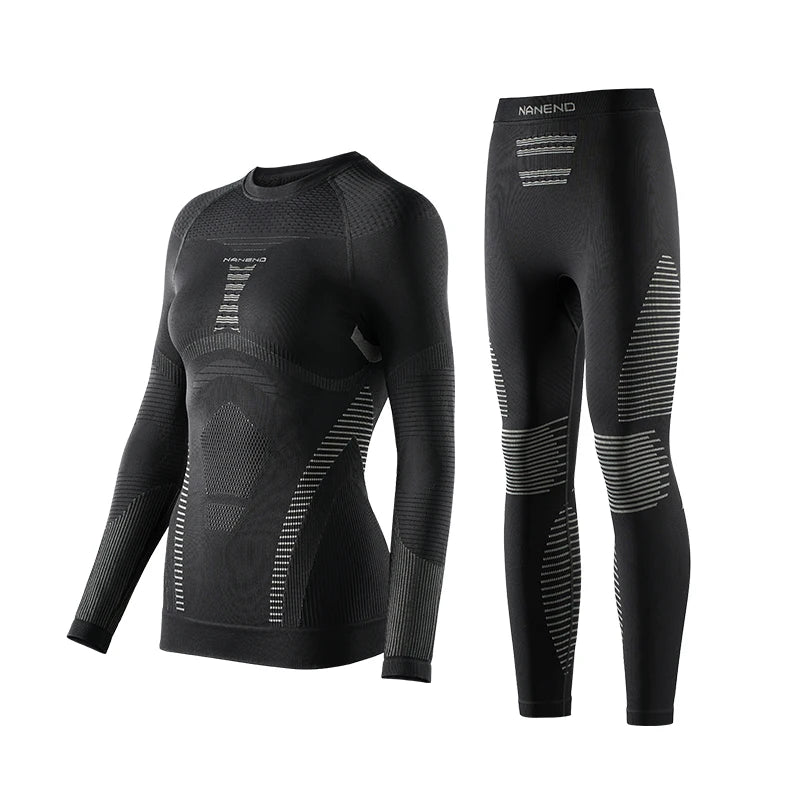 NANEND professional ski quick-drying clothes thermal underwear bottoming men's and women's compression quick-drying pants set