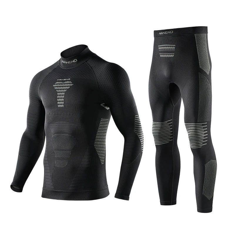NANEND Professional Lycra Compression Ski Set for Men and Women - Insulated Basic Layer Quick-Drying