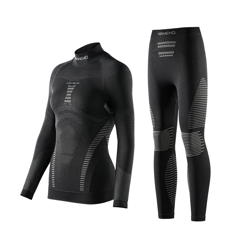 NANEND professional ski quick-drying clothes thermal underwear bottoming men's and women's compression quick-drying pants set