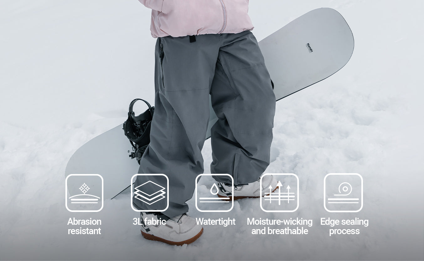 NANEND 3L Waterproof Snowboard Pants for Men and Women