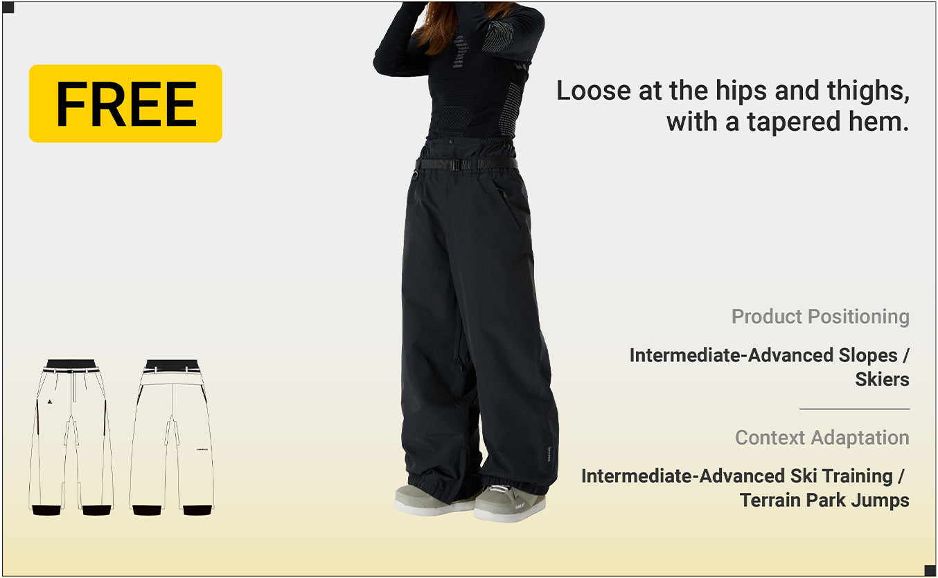 NANEND Waterproof Fleece-Lined Ski Pants Unisex - Durable