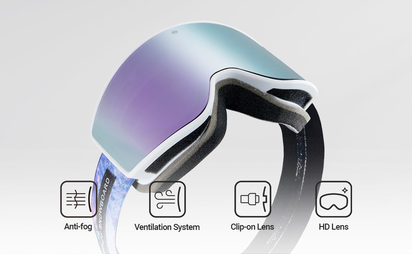 NANEND Ski Goggles with Mazzucchelli Lens - Anti-Fog NG11