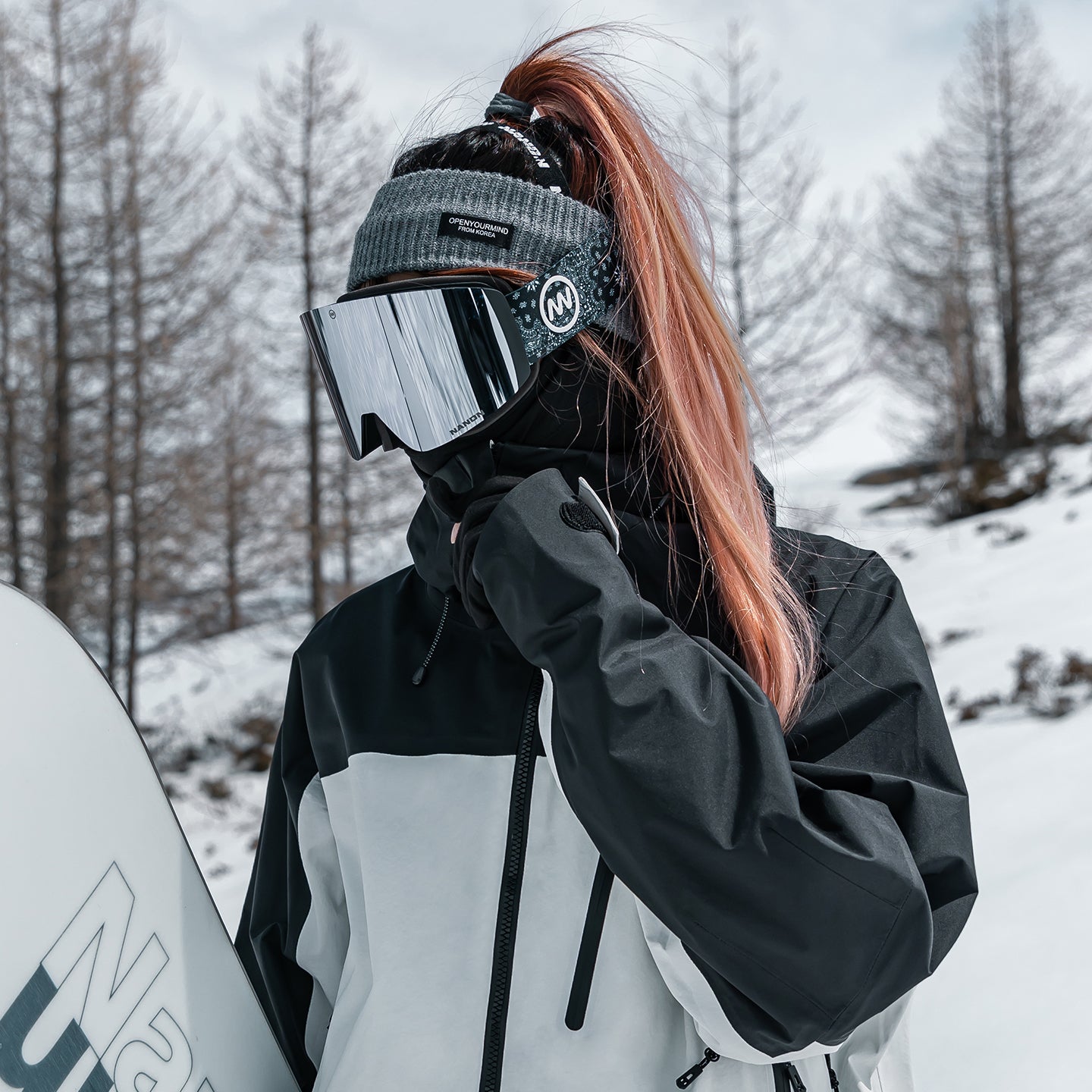 NANEND Magnetic large cylindrical double-layer anti-fog snowboard and ski goggles NG14S