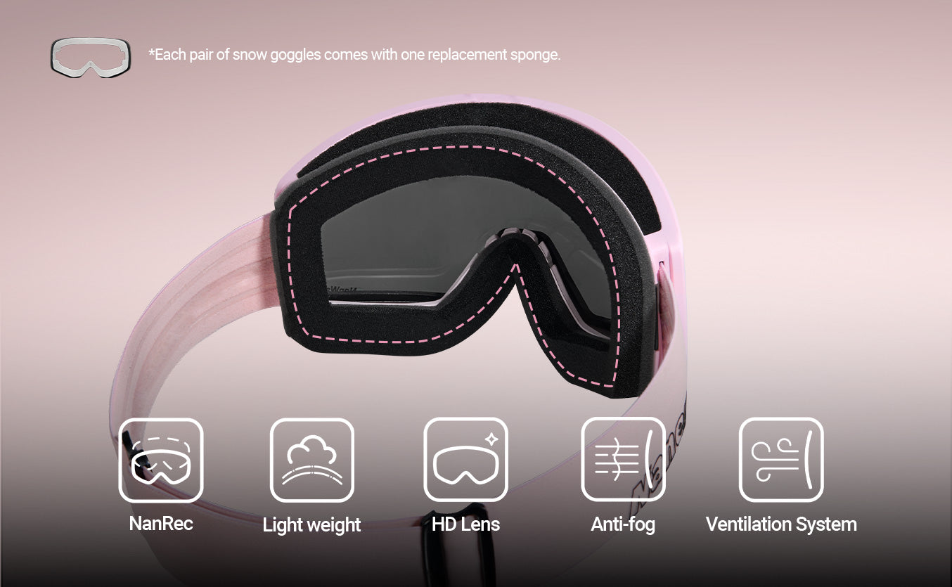 replacement foam ski goggles NANEND Women's Lightweight Replaceable Foam Ski Goggles
