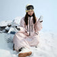 NANEND Ski Suit Women's 2024 New Loose Waterproof Veneer Thickened 3L Full Pressure Glue Pink Pants Suit