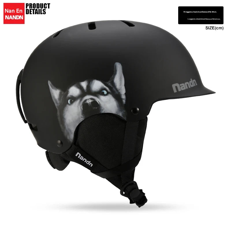 NANEND Skihelm Einzel- und Doppelbrett Thermokollisionshelm für Damen und Herren 