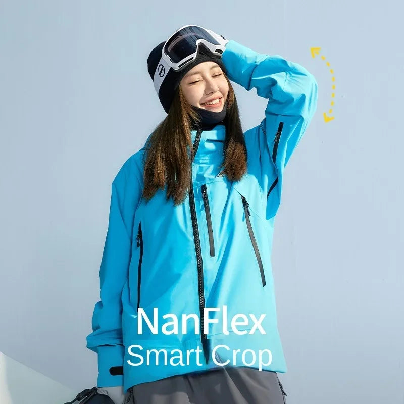 NANEND new Professional Waterproof Warm Ski Suit P Cotton RECCO Top 3L Ski Jacket