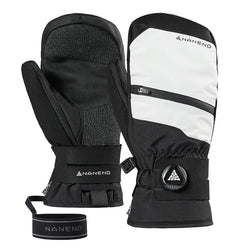NANEND Cordura durable Kevlar ski gloves with built-in wrist guards and rotating button closure