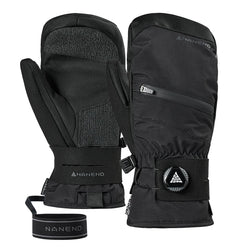 NANEND Cordura durable Kevlar ski gloves with built-in wrist guards and rotating button closure