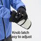 NANEND Cordura durable Kevlar ski gloves with built-in wrist guards and rotating button closure