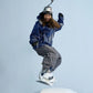 NANEND snowboard ski pants women's 3L full-pressure glue new snow pants waterproof and wear-resistant velvet men's snow pants