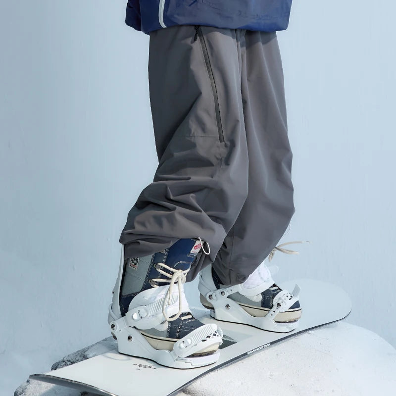 NANEND snowboard ski pants women's 3L full-pressure glue new snow pants waterproof and wear-resistant velvet men's snow pants