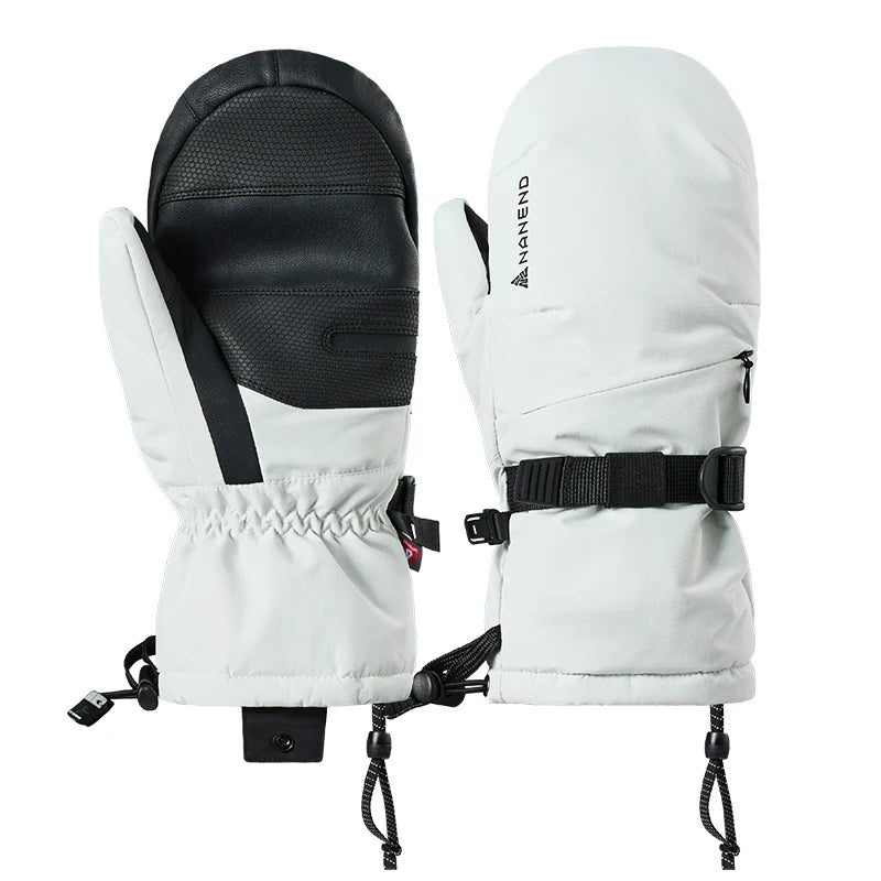 NANEND Primaloft Gold Label P Cotton Powder Long Ski Gloves for Men and Women