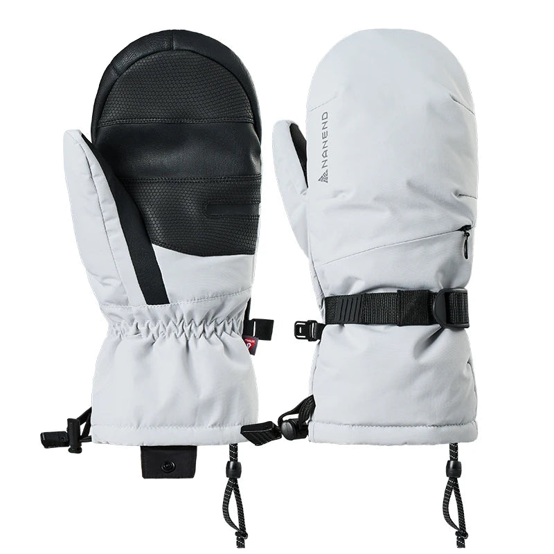 NANEND Primaloft Gold Label P Cotton Powder Long Ski Gloves for Men and Women