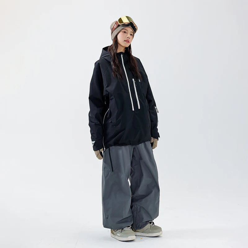 NANEND New Ski Suit Women's Loose Ski Suit Waterproof Windproof Warm Jacket Snowboard Snow Jacket