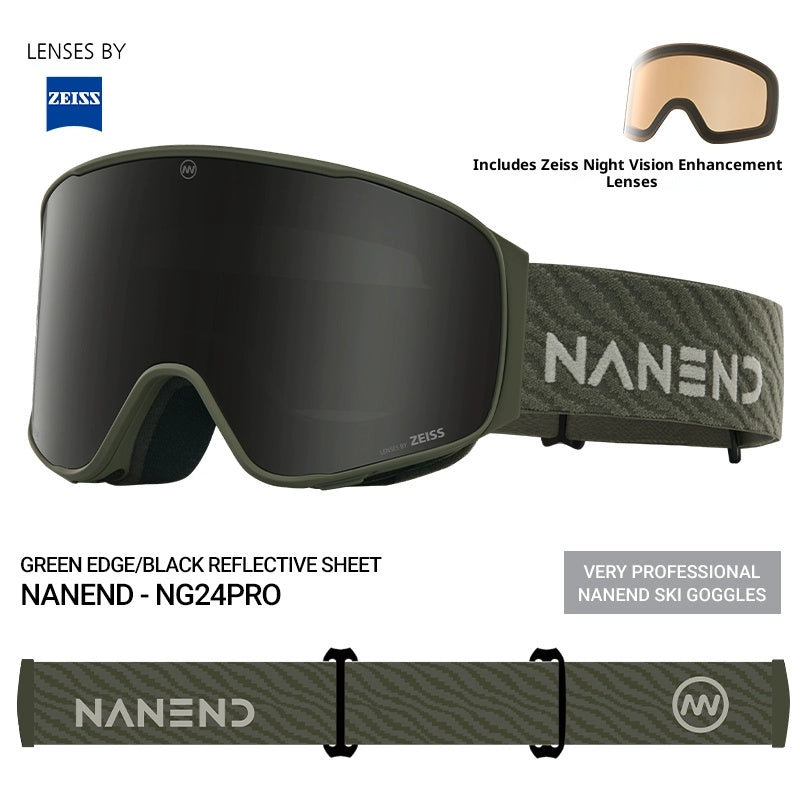 NANEND 25-year-old ZEISS framed flip-up double-layer anti-fog ski goggles NG24 PRO