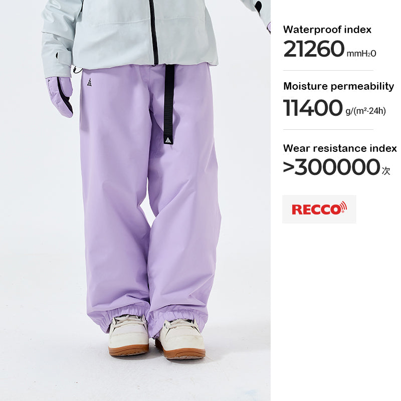 NANEND 25 neue Herren- und Damen-Allwetter-RECCO-Snowboardhosen plus samtwarme wasserdichte atmungsaktive
