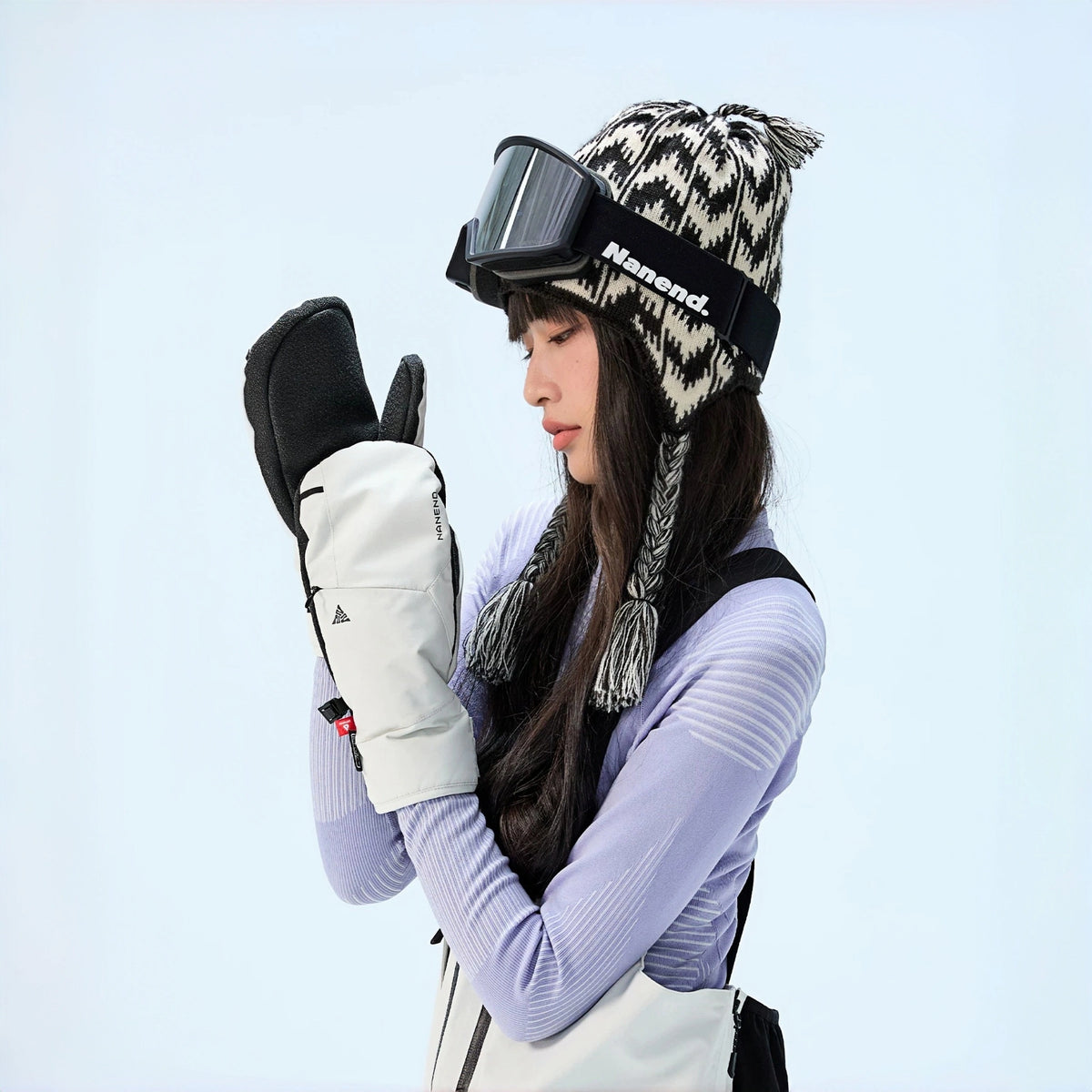 Kevlar® Professional Waterproof Abrasion-Resistant Ski Gloves (Peak White) - NANEND