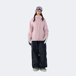 Skyline NOVA Insulated Snowboard Suit Set – Unisex (Cloud Ice Pink Jacket + Black Pants) - NANEND