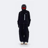 Black Warrior Reflective Trim Hard Shell Ski Suit Set – Unisex
