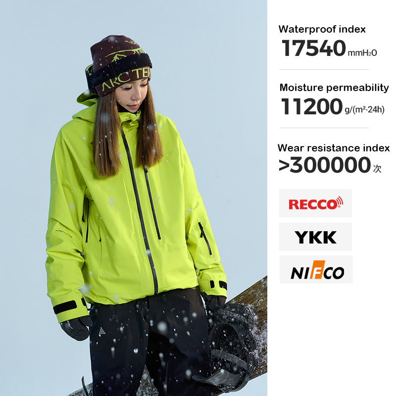 NANEND Skyline LITE 25 new 3L hard shell ski suit men's and women's RECCO single board jacket