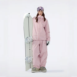Skyline NOVA Insulated Snowboard Suit Set – Unisex (Cloud Ice Pink Jacket + Cloud Ice Pink Pants) - NANEND