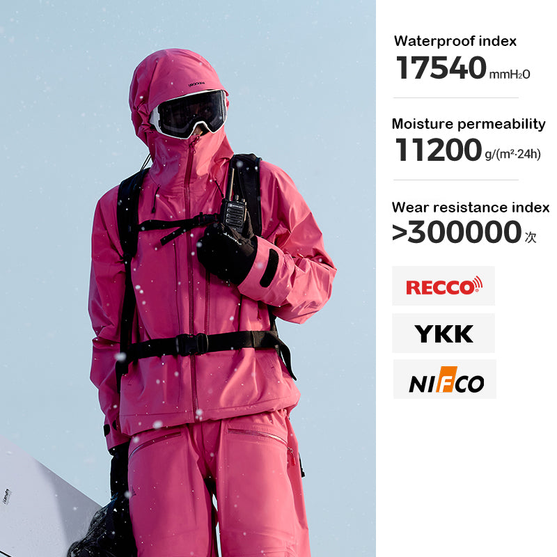 NANEND Skyline LITE 25 new 3L hard shell ski suit men's and women's RECCO single board jacket