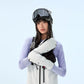 Model wearing Peak White NANEND PrimaLoft® Professional waterproof ski mittens (Peak White)