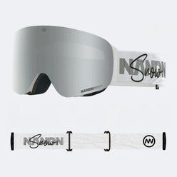 OTG Cylindrical breathable HD anti-fog flip-up ski goggles NG17 (Snowy Glacier White VLT 12%) – NANEND