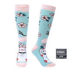 NANEND Children's warm, extra long and thick cartoon pattern cotton socks for outdoor sports