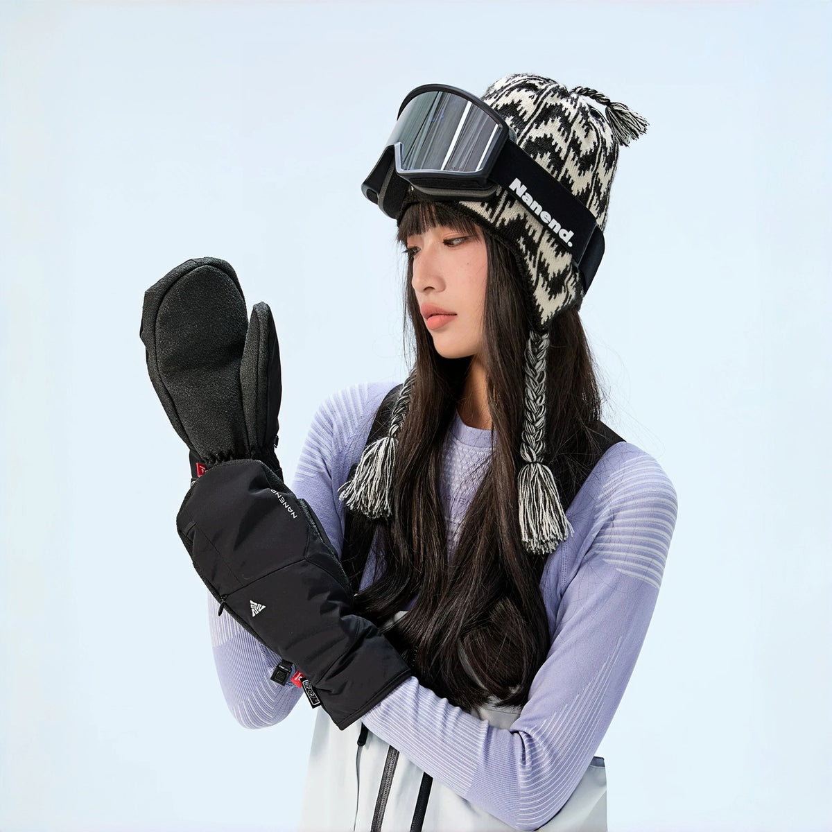 Kevlar® Professional Waterproof Abrasion-Resistant Ski Gloves (Black) - NANEND