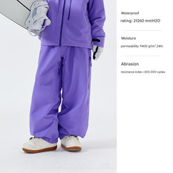 NANEND Skyline Loose-fitting, waterproof, professionally thickened women's snowboard ski pants