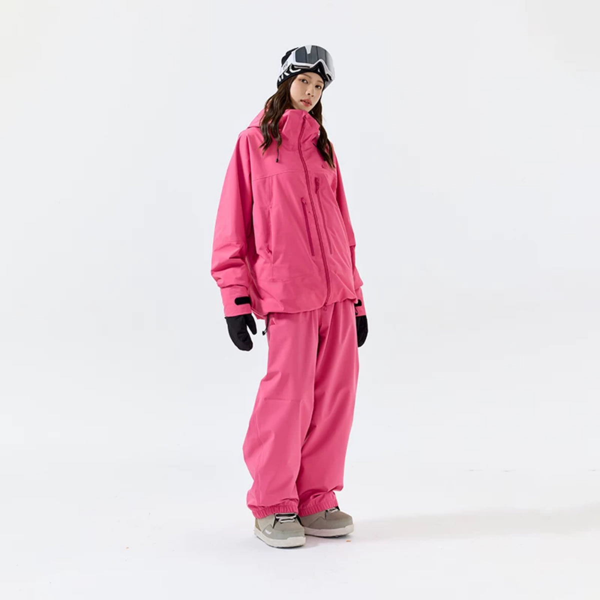 3L Waterproof Insulated Ski Suit Set – Women's – NANEND (Raspberry Pink Jacket + Raspberry Pink Pants)