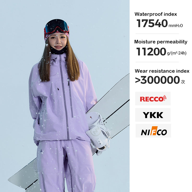 NANEND Skyline LITE 25 new 3L hard shell ski suit men's and women's RECCO single board jacket