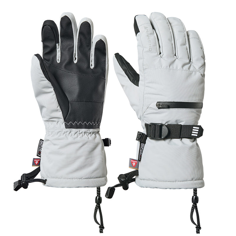 NANEND New Ski Gloves Professional Veneer Gold Standard P Cotton Five Fingers Thickened Waterproof and Warm NS5015