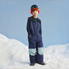 Waterproof Color-Block Kids' Ski Bibs – Unisex (Sky Azure Blue) – NANEND