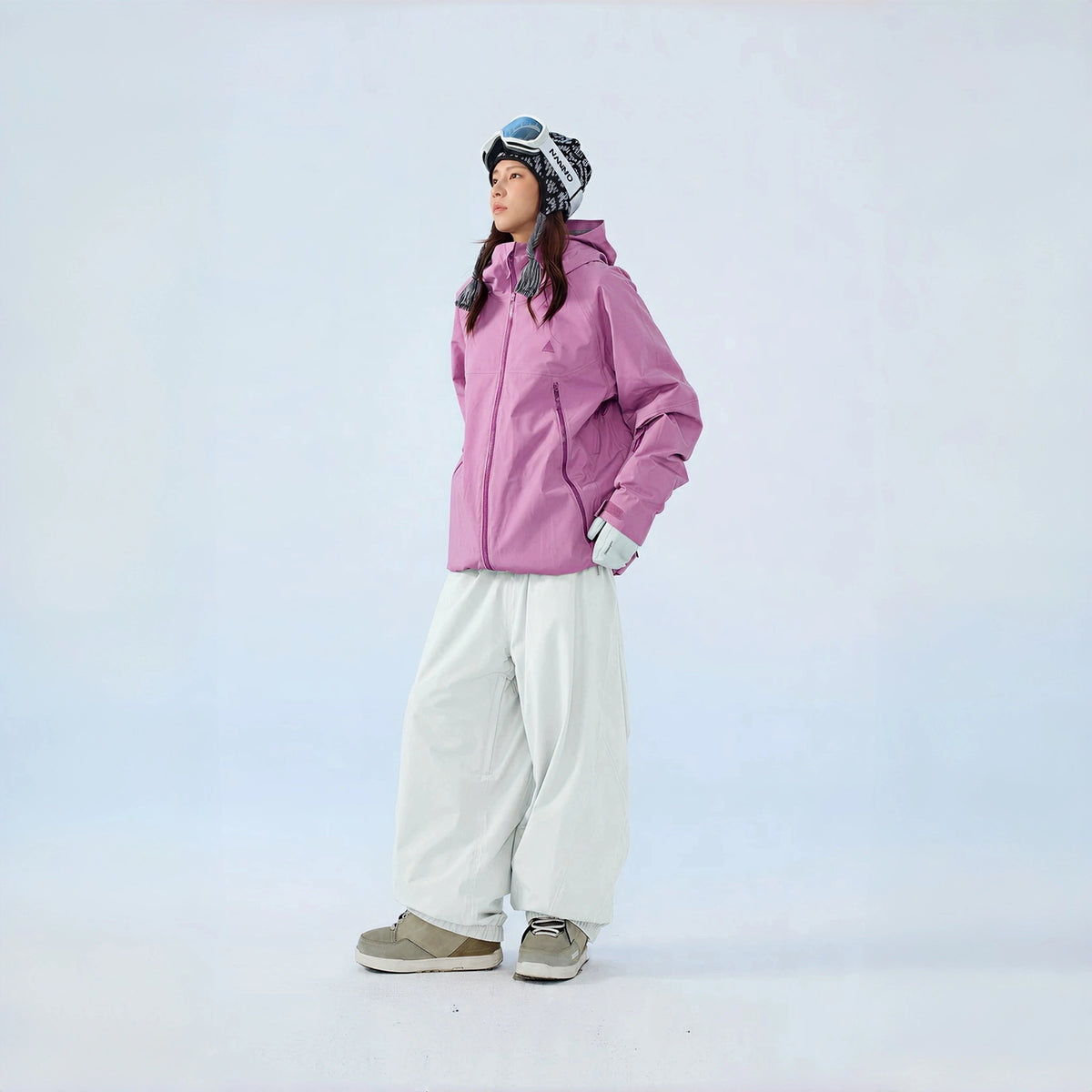 Watercolor Series 3L Insulated Ski Suit Set – Unisex (Frostvine Purple Jacket + Aurora White Pants) - NANEND