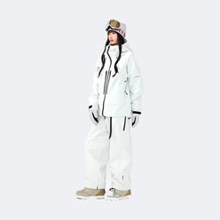 Rime – Professional Waterproof Ski Suit Set – Unisex (Peak White Jacket + Peak White Pants) - NANEND