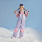 Waterproof Color-Block Kids' Ski Bibs – Unisex