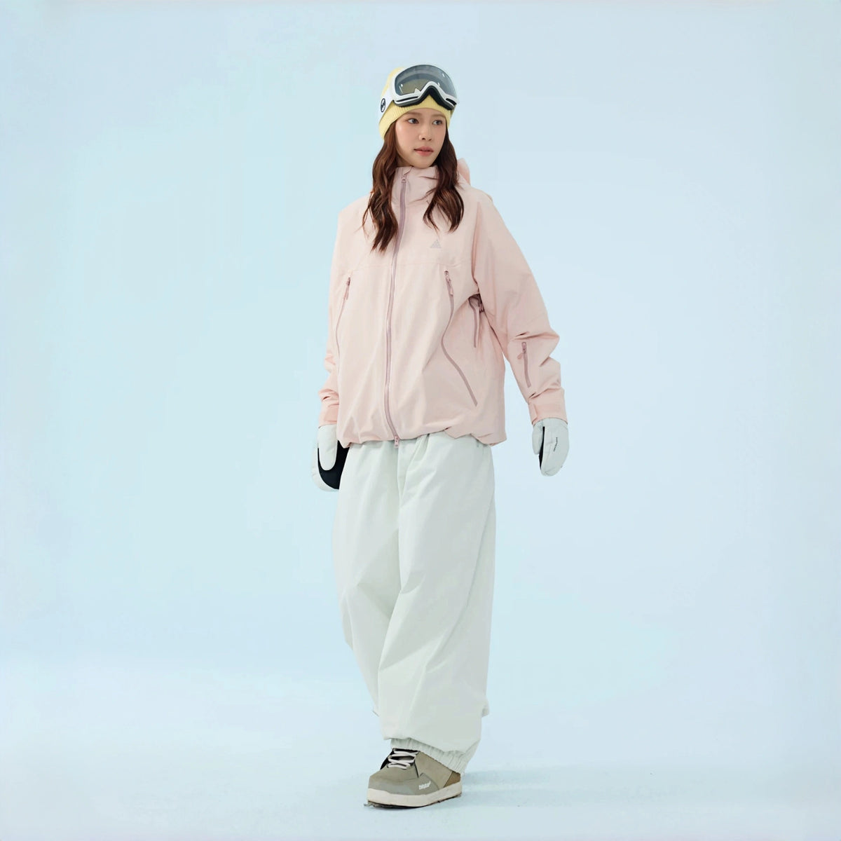 Watercolor Series 3L Insulated Ski Suit Set – Unisex (Spring Lotus Pink Jacket + Aurora White Pants) - NANEND