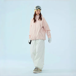 Watercolor Series 3L Insulated Ski Suit Set – Unisex (Spring Lotus Pink Jacket + Aurora White Pants) - NANEND