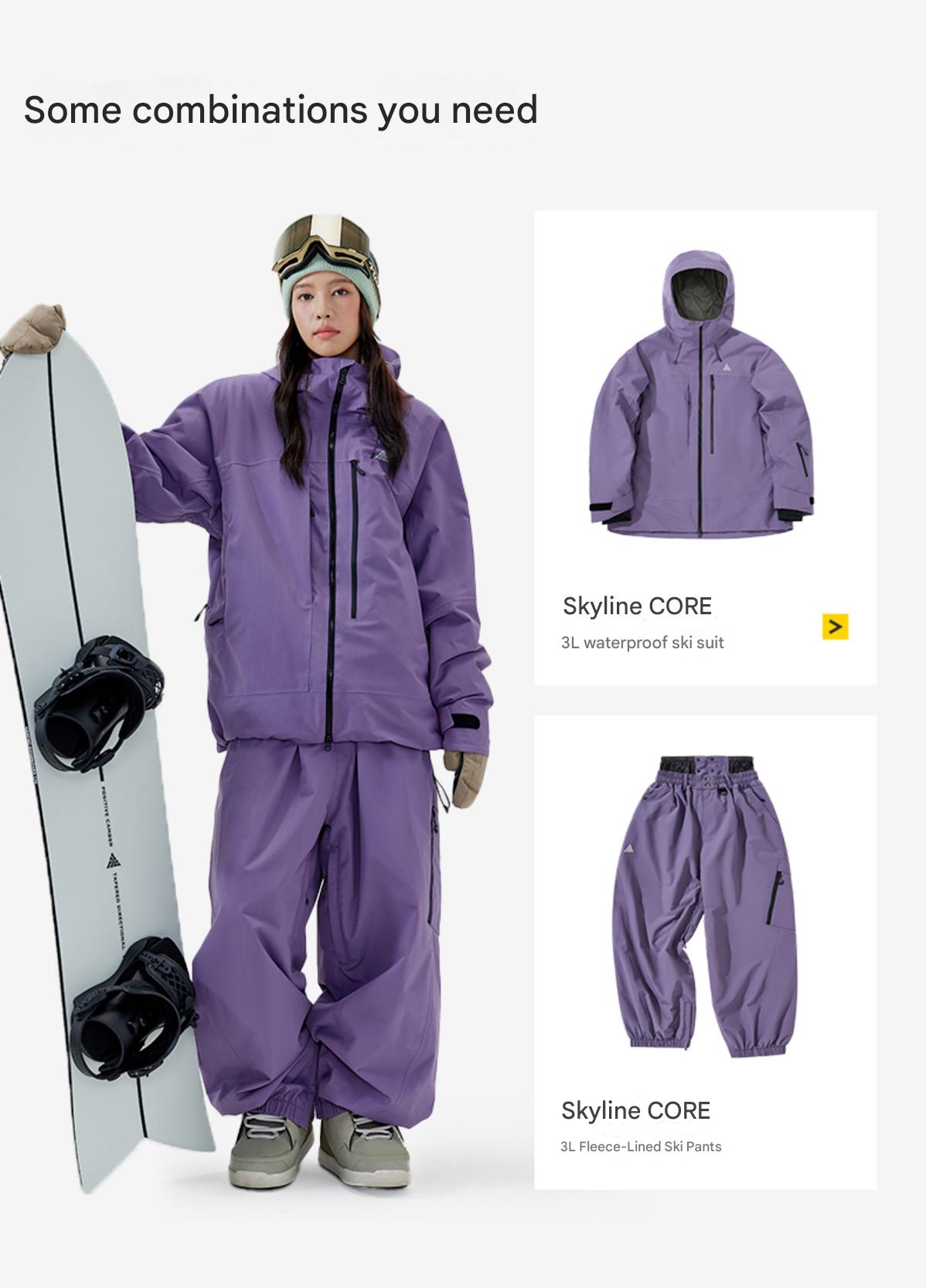 NANEND Skyline Loose-fitting, waterproof, professionally thickened women's snowboard ski pants